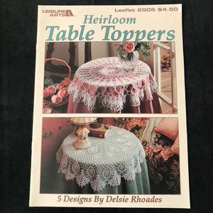 Heirloom Table Toppers 5 Crochet Patterns Leisure Arts 2505 Round 1994